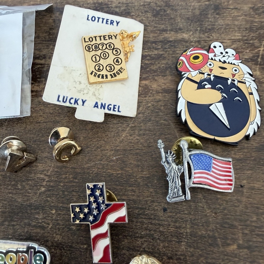 Vintage Commemorative Media Novelty Lapel Pins Tie Tack Lot Of 11 Mixed - Picture 3 of 7